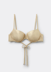 Push-Up Swimsuit Top Gold Waves