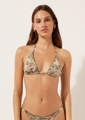 Tropical Foliage Triangle Swimsuit Top