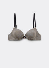 Push-Up Swimsuit Top Golden Stripes