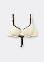 Balconette Swimsuit Top Bicolor Embroidery