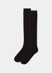 Men’s Ribbed Wool and Cashmere Long Socks
