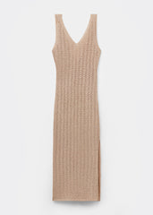Crocheted Lamé Maxi Dress