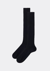 Men’s Lisle Thread Ribbed Long Socks