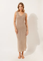 Crocheted Lamé Maxi Dress