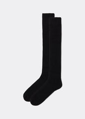 Men’s Ribbed Wool and Cashmere Long Socks
