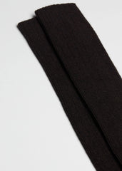 Men’s Ribbed Wool and Cashmere Long Socks